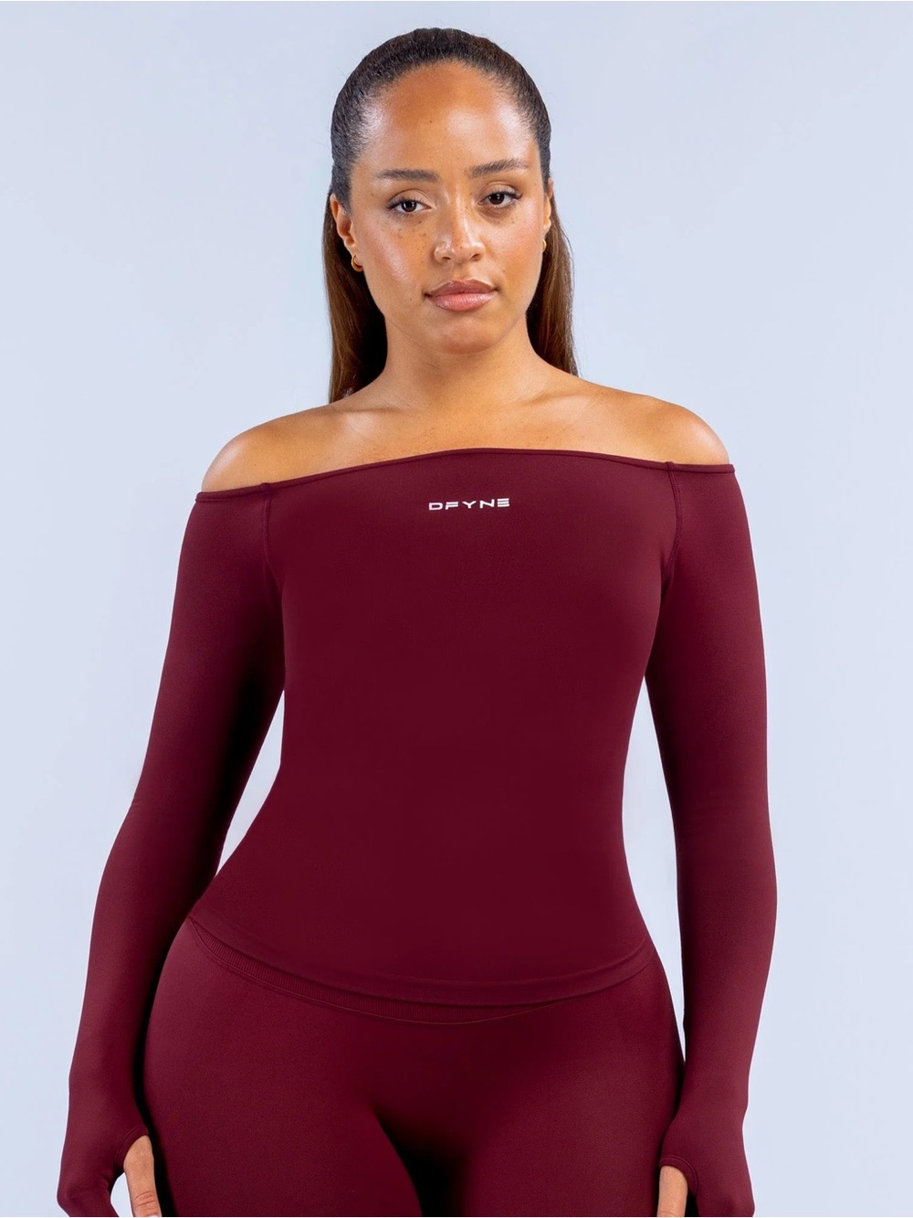 Visions long sleeve top - MAROON